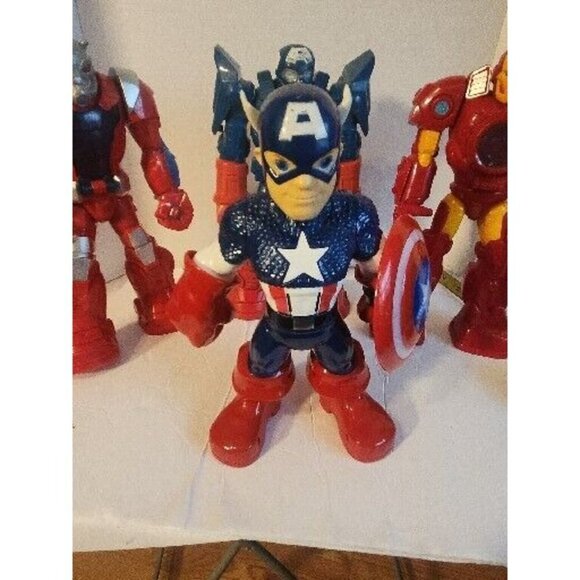 Lot of 4 Action Figures 12" Transformers Toy Robot figure transformer Captain - Picture 2 of 13